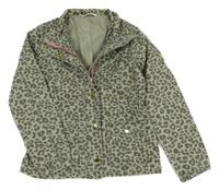 Světlekhaki-černá vzorovaná riflová podzimní parka H&M