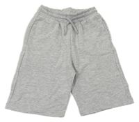 Šedé melírované teplákové kraťasy H&M
