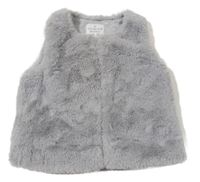 Světlešedá kožešinová zateplená vesta Matalan