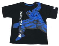 Černé tričko s Black Pantherem a překlápěcími flitry Marvel