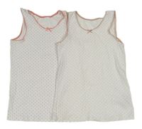 2x bílá puntíkatá košilka M&S