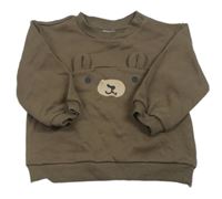 Hnědá mikina s medvědem H&M