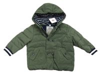Nové - Khaki šusťáková zimní bunda s kapucí Topomini