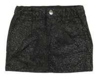 Antracitová třpytivá manšestrová sukně H&M