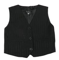 Černá pruhovaná slavnostní vesta