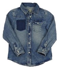 Modrá riflová košilová bunda M&S