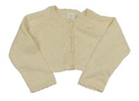 Krémové perforované svetrové propínací svetr Next