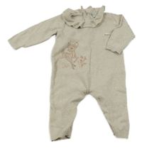 Béžový pletený overal s Bambim a límečkem Disney