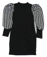 Černo-vzorované šaty Shein