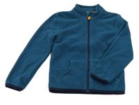 Petrolejová fleecová propínací mikina Kids