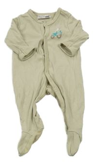 Béžový overal s traktorem Ergee