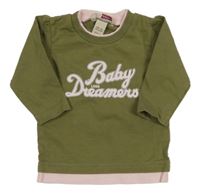 Khaki lehká mikina s nápisem H&M