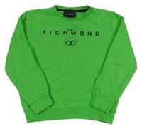 Zelená mikina s nápisem John Richmond
