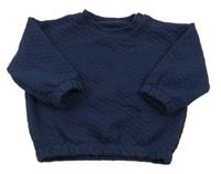 Tmavomodrá prošívaná mikina F&F