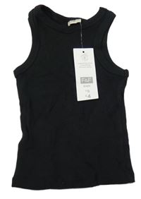 Nové - Černý žebrovaný top F&F