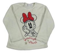 Smetanová chlupatá mikina s Minnie Original Marines