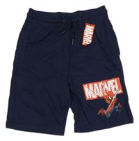 Nové - Tmavomodré teplákové kraťasy se Spidermanem Primark