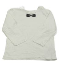 Bílé triko s motýlkem Topomini