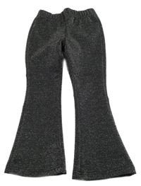 Černé třpytivé flare tregíny