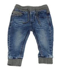 Modré teplákové cuff rifle