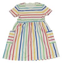 Bílo-barevné pruhované šaty Shein