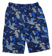 Tmavomodro-šedé army sportovní kraťasy Ergeenomixx