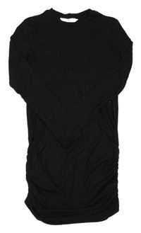Černé žebrované elastické šaty H&M