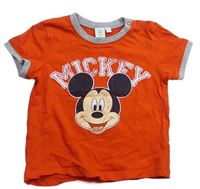 Oranžové tričko s Mickeym zn. Disney