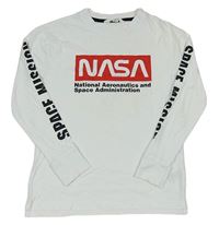 Bílé triko s nápisy - NASA H&M