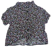 Černo-barevná lehká crop halenka Primark