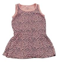Růžovo-černé leopardí šaty Name it