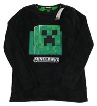 Nové - černá plyšová mikina s Minecraft zn. Primark