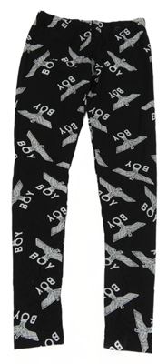 Černé legíny s orlicemi Boy London