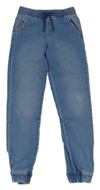 Modré jogger rifle Denim Co.