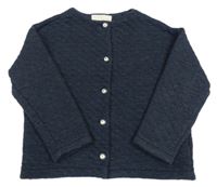 Tmavomodrá propínací mikina Zara