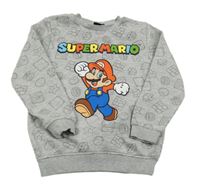 Šedá vzorovaná mikina s Mariem Primark