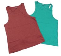 2x top - zelený + vínový Y.F.K.