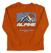 Cihlové triko s potiskem Primark