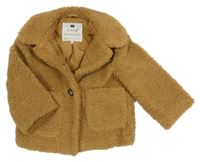 Hnědý huňatý podšitý kabátek F&F