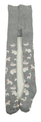 Šedé zateplené punčocháče se zvířátky Lupilu