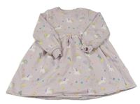 Lila teplákové šaty s jednorožci F&F