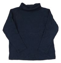 Tmavomodré triko s rolákem 