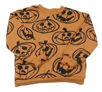 Hnědo-černá mikina s dýněmi H&M