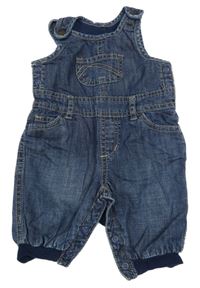 Tmavomodré podšité laclové rifle H&M