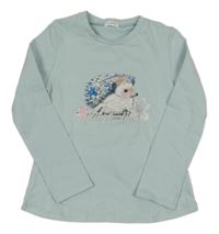 Světlemodré triko s ježkem 