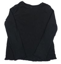 Černé žebrované triko H&M