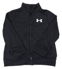 Černá sportovní funkční propínací mikina s logem Under Armour