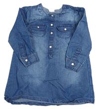 Tmavomodré lehké riflové šaty H&M