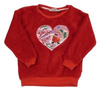 Červená plyšová mikina s Peppou 