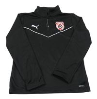 Černá thermo mikina s výšivkou a logem Puma